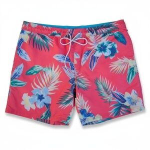 Goodfellow Men’s XL Tropical Garden Floral 7” Swim Trunks Board Shorts